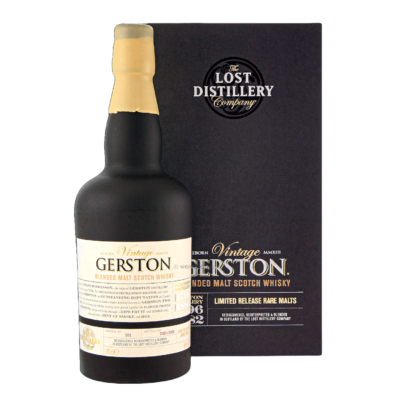 Découvrez le Gerston Vintage Selection, un blended malt d'exception issu de la gamme premium de The Lost Distillery, recréant le style des distilleries écossaises disparues. Composé de whiskies vieillis au moins 25 ans, ce blend offre une richesse aromatique remarquable : des notes de fruits cuits, d’épices chaleureuses, et une fumée subtile évoquant le charbon. En bouche, il mêle douceur et complexité, avec des saveurs de framboise, vanille, gâteau et touches de tabac, pour une finale élégante et légèrement épicée. Un hommage prestigieux à l’héritage historique de la distillerie Gerston.